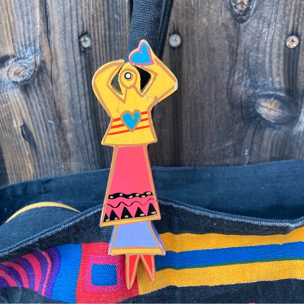 Vintage Laurel Burch Tribal Tote Bag - Picture 5 of 12